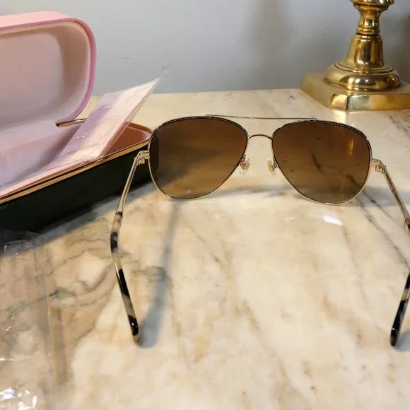 Kate Spade New York Aviator Style Sunglasses New with Case - Picture 2 of 9